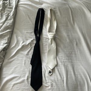 Black and white neck ties